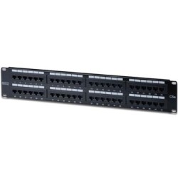 DIGITUS Patch panel,CAT5E,19",48xUTP RJ45,černá