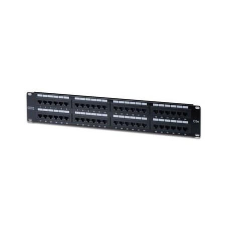 DIGITUS Patch panel,CAT5E,19",48xUTP RJ45,černá