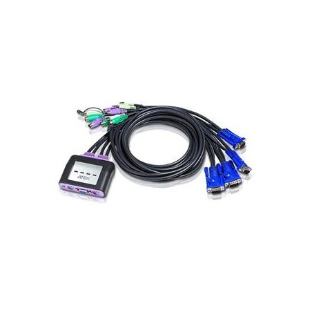 ATEN 4-port KVM PS/2 mini, audio, 1.2m kabely