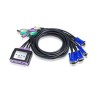 ATEN 4-port KVM PS/2 mini, audio, 1.2m kabely