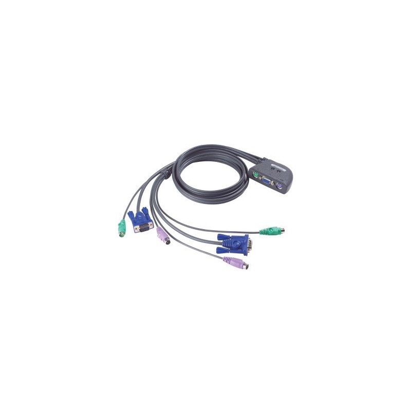 ATEN 2-port KVM PS/2 mini, 1.2m kabely