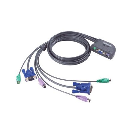 ATEN 2-port KVM PS/2 mini, 1.2m kabely