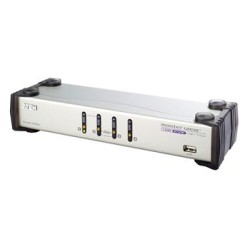 ATEN 4-port Dual View KVM USB, usb hub, audio, 1.2m kabely