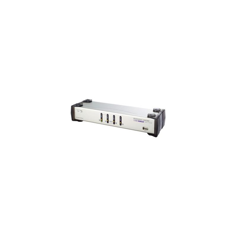 ATEN 4-port Dual View KVM USB, usb hub, audio, 1.2m kabely