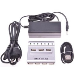 PremiumCord USB 2.0 HUB 7-portový s napájecím zdrojem
