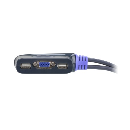 ATEN 2-port mini KVM USB, audio, 0,9m integrované kabely