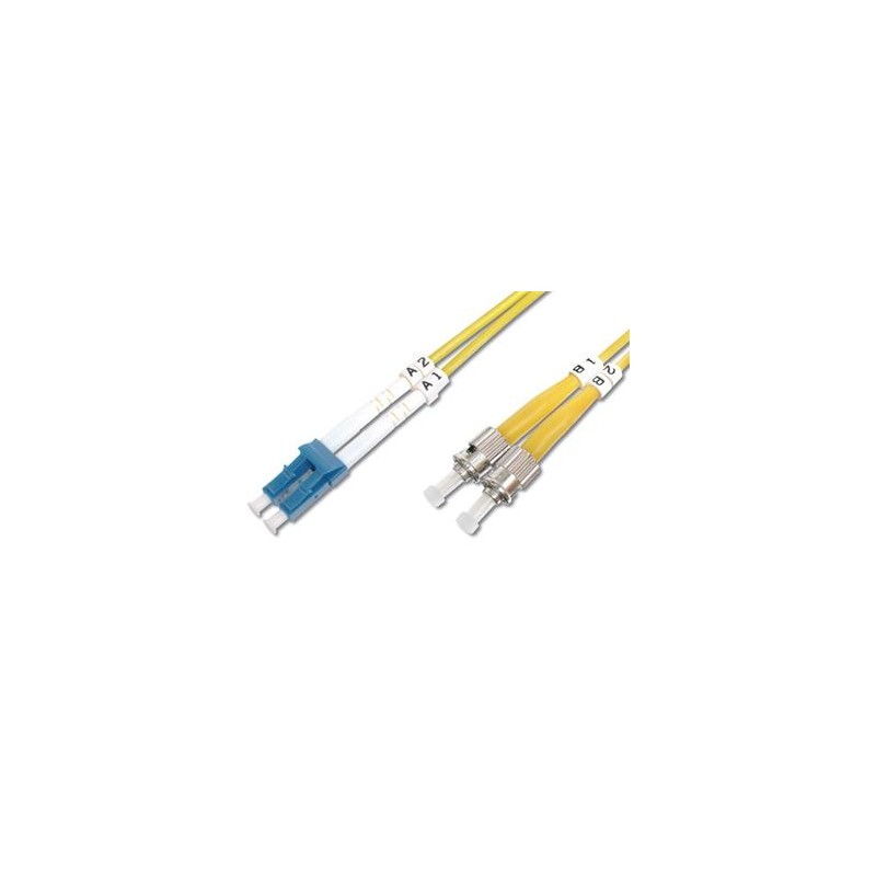 DIGITUS Fiber Optic Patch Cord, LC to ST Singlemode 09/125 µ, Duplex Length 5m