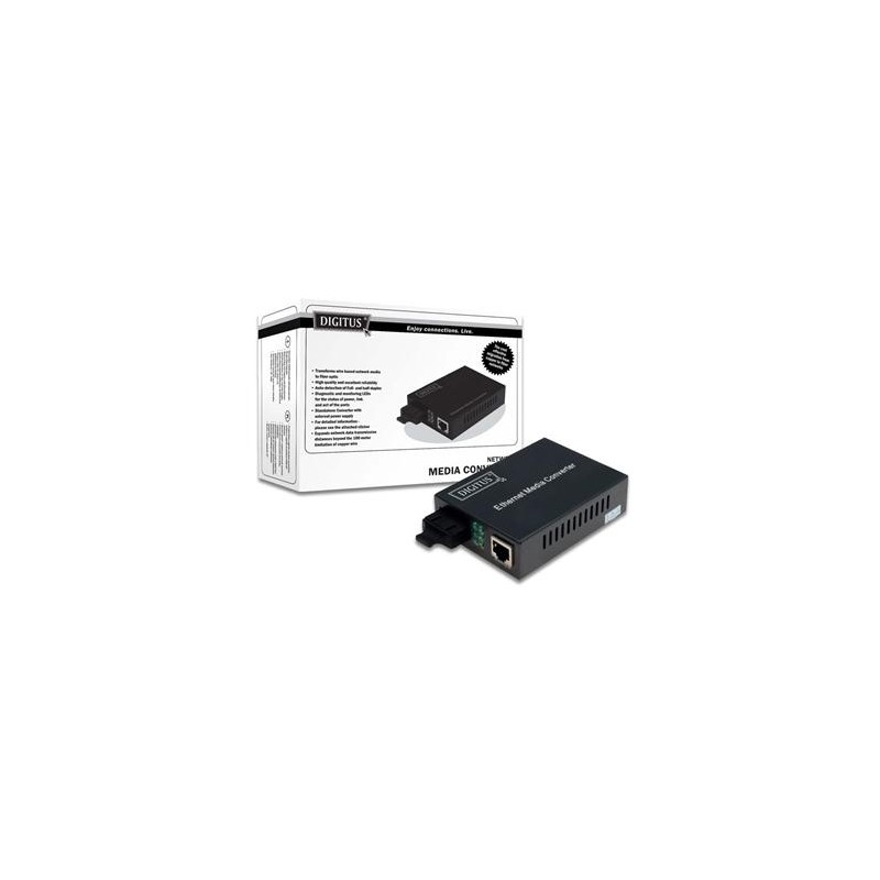 DIGITUS 10/100/1000Base-T to 1000Base-SX, Incl. PSU ST connector, MM, Up to 0.5km DN-82110-1