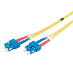 DIGITUS Fiber Optic Patch Cord, SC to SC Singlemode 09/125 µ, Duplex Length 1m