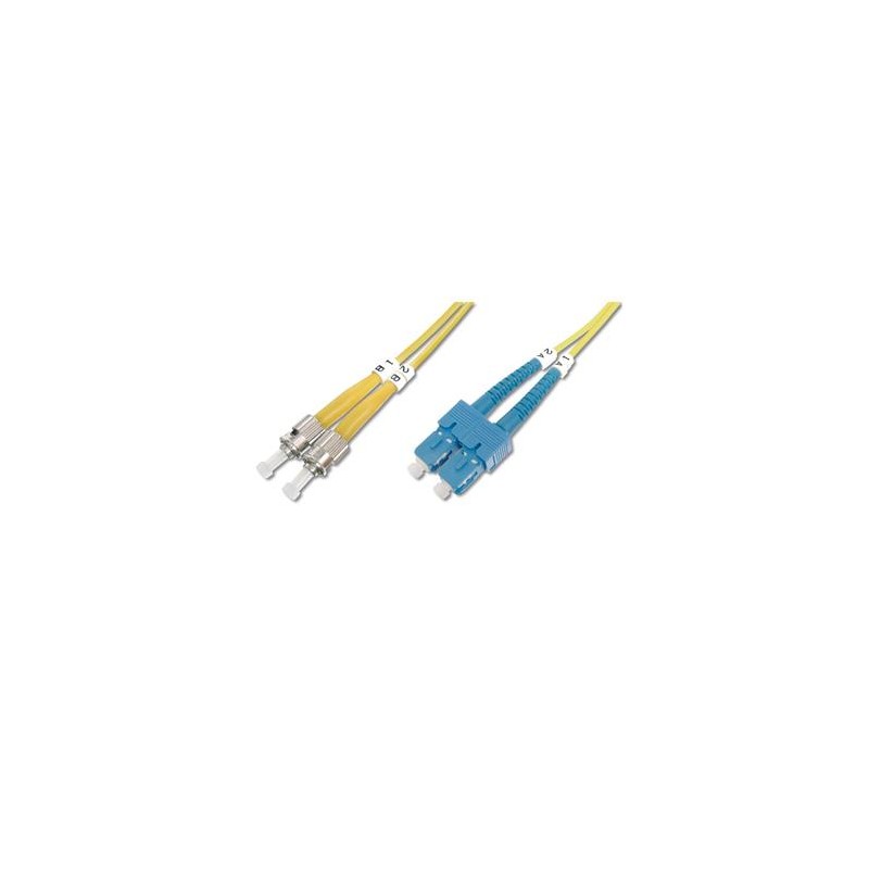 DIGITUS Fiber Optic Patch Cord, ST to SC Singlemode 09/125 µ, Duplex Length 3m