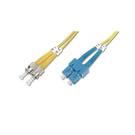 DIGITUS Fiber Optic Patch Cord, ST to SC Singlemode 09/125 µ, Duplex Length 3m