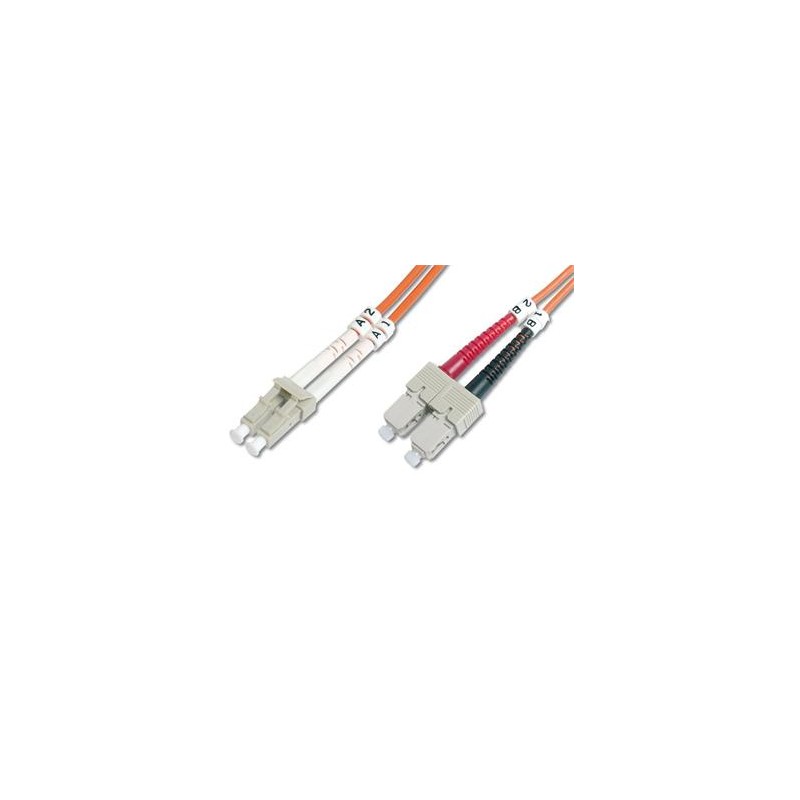 DIGITUS Fiber Optic Patch Cord, LC to SCMultimode 50/125 µ, Duplex Length 3m