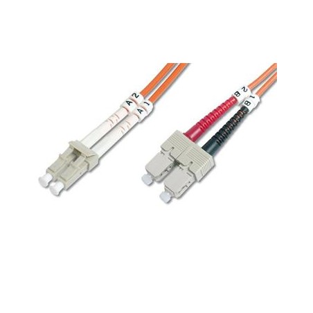 DIGITUS Fiber Optic Patch Cord, LC to SCMultimode 50/125 µ, Duplex Length 3m