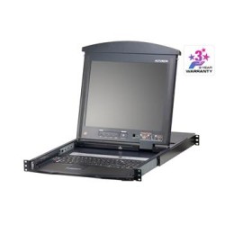 ATEN 16-port Cat.5 KVM PS/2+USB, OSD, rack DualRail, 17" LCD, touchpad, klávesnice