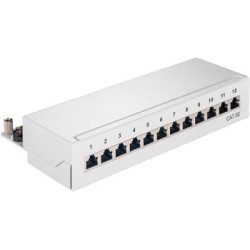 PremiumCord Mini Desktop Patch Panel Cat5e, 12xRJ45 stíněná