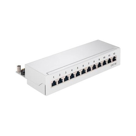 PremiumCord Mini Desktop Patch Panel Cat5e, 12xRJ45 stíněná