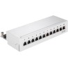 PremiumCord Mini Desktop Patch Panel Cat5e, 12xRJ45 stíněná