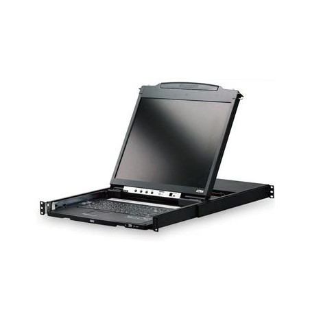 ATEN dual rail console, 19" LCD, rack 19", klávesnice, touchpad PS/2+USB