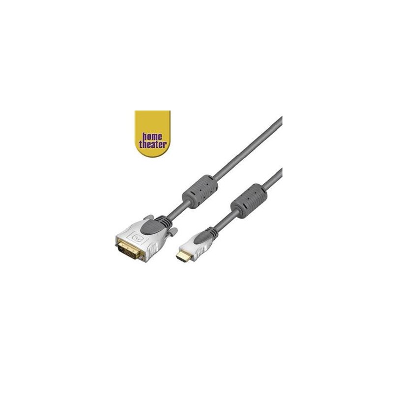 Home Theater HQ kabel HDMI male DVI-D male (24+1) single link 10m