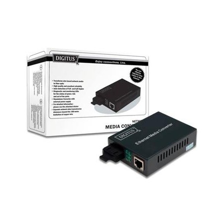 DIGITUS 10/100Base-TX to 100Base-FX Multimode Dual Fiber ST connector 2km