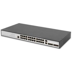 DIGITUS Gigabit Ethernet Web Smart 24 port Switch, 2 SFP porty