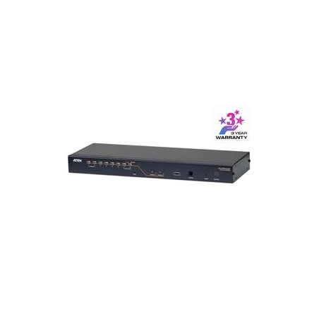 ATEN 8-port Cat5 KVM PS/2+USB, OSD, rack, SUN, 2x console