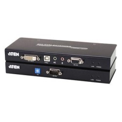 ATEN Extender PC-konzole DVI až 60m ,USB, až 1920x1200 bodů / surge, RS-232