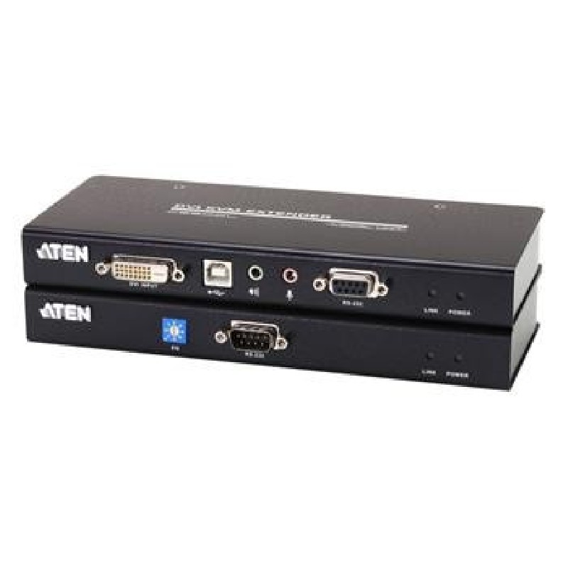 ATEN Extender PC-konzole DVI až 60m ,USB, až 1920x1200 bodů / surge, RS-232