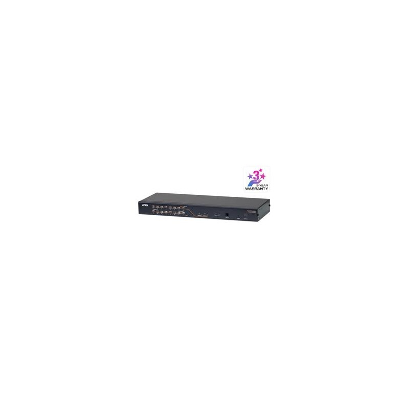 ATEN 16-port Cat5 KVM PS/2+USB, OSD, rack, SUN, 2x console