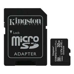 Kingston Canvas Select Plus microSDHC 32GB U1/V10/A1, čtení 100MB/s + SD adaptér
