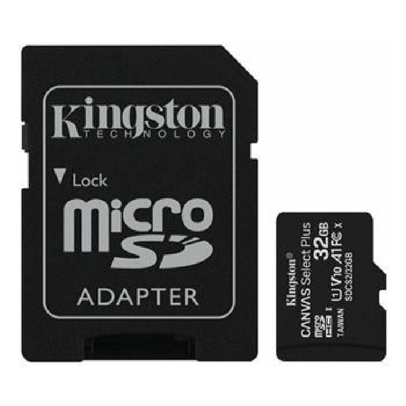 Kingston Canvas Select Plus microSDHC 32GB U1/V10/A1, čtení 100MB/s + SD adaptér
