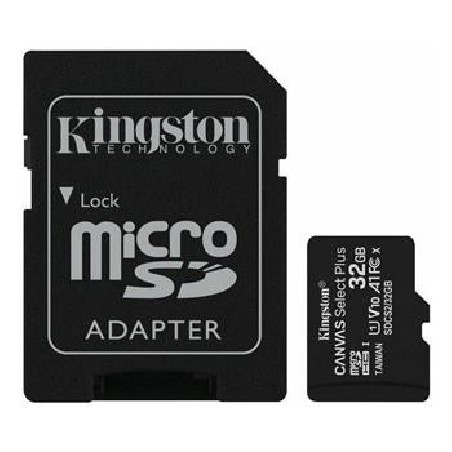 Kingston Canvas Select Plus microSDHC 32GB U1/V10/A1, čtení 100MB/s + SD adaptér