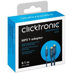 ClickTronic HQ OFC Y redukce Jack 3,5mm - 2x Cinch stereo, M/F, 10cm