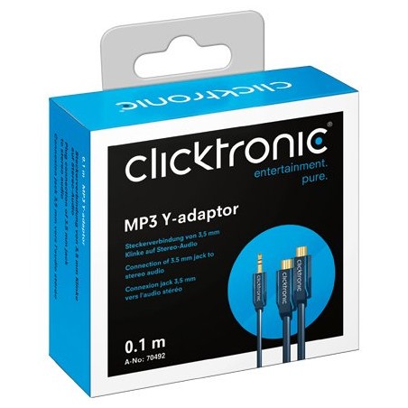 ClickTronic HQ OFC Y redukce Jack 3,5mm - 2x Cinch stereo, M/F, 10cm