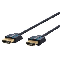 ClickTronic HQ OFC kabel HDMI High Speed s Ethernetem, zlacené, tenký kabel 3D, 2m