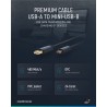 ClickTronic HQ OFC USB2.0 kabel, A-B mini, 5pinů, zlacené, 1.8m