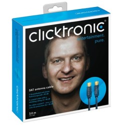 ClickTronic HQ OFC Satelitní antenní kabel F/male - F/male, ferrity, 15m