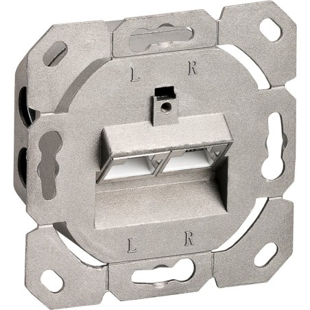 CAT 6a Class EA síťová zásuvka pod omítku 2x RJ45