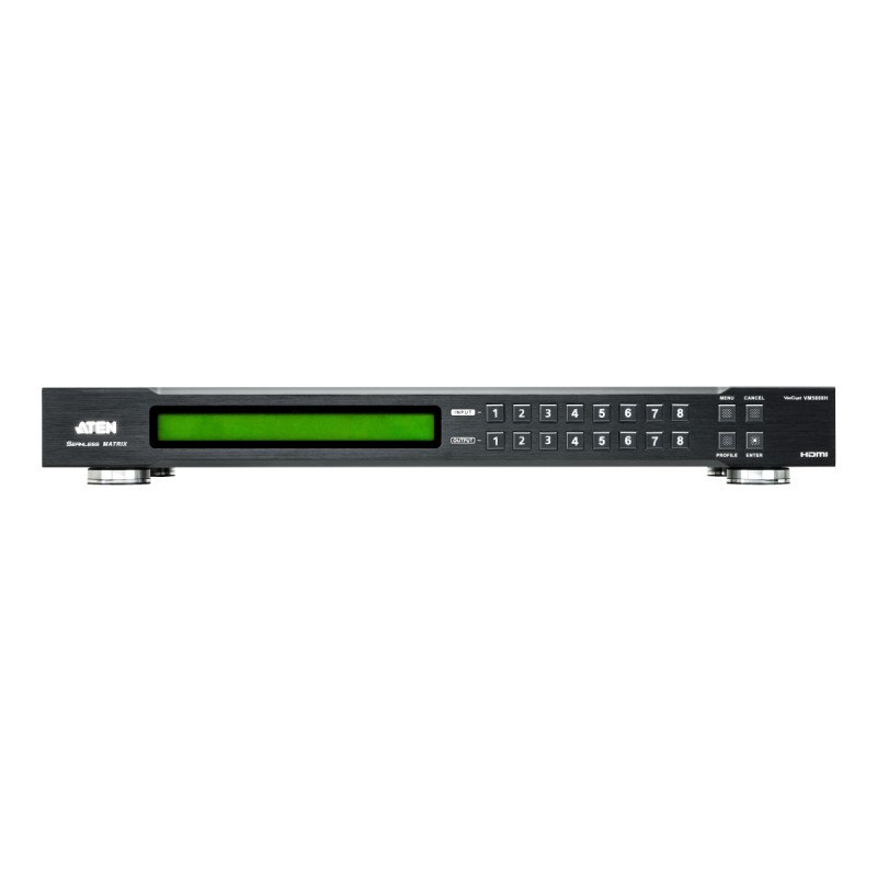 ATEN 8x8 port HDMI matrix přepínač a scaler, přenos na větší vzdálenosti do 15m