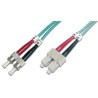 DIGITUS Fiber Optic Patch Cord, ST/SC Multimode 50/125 µ, OM3, Duplex, 2m