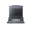 ATEN 8-port KVM USB, DVI, OSD,Single Rail rack, 17.3" FHD LCD, touchpad, klávesnice