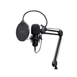 TRUST mikrofon GXT270 Emita II s nastavitelným ramenem, USB-C, černá