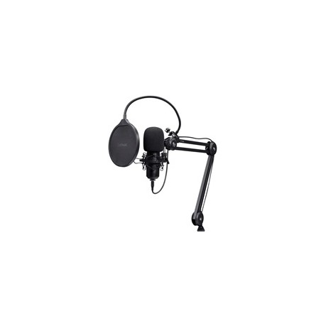 TRUST mikrofon GXT270 Emita II s nastavitelným ramenem, USB-C, černá