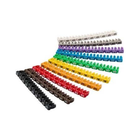 goobay Označovací klipy na kabel do průměru 5,6-7,4mm, 10x10ks, čísla
