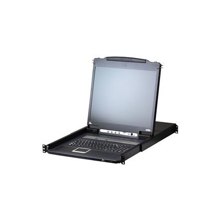 ATEN 8-Port KVM PS/2+USB, OSD, rack, 17" LED LCD, over IP