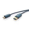 ClickTronic HQ OFC Kabel USB-C/male - USB 3.0 A/male, modrý, 1m
