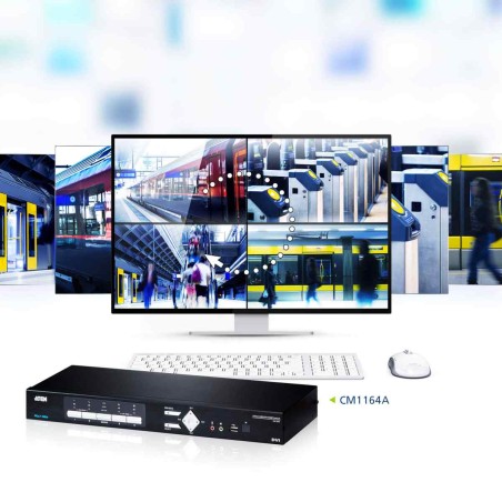 ATEN 4-port DVI KVMP USB přepínač, usb hub, audio, PIP, RS232, DO