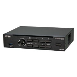 ATEN FullHD HDMI přepínač a prezentér s Quad View Multistreaming, audio procesor, chat