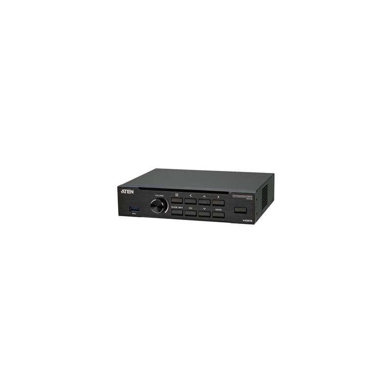 ATEN FullHD HDMI přepínač a prezentér s Quad View Multistreaming, audio procesor, chat