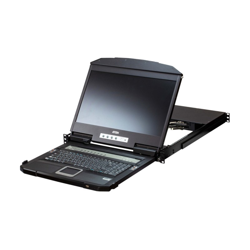 ATEN 4-Port USB HDMI Multi-View Dual Rail WideScreen LCD KVM přepínač